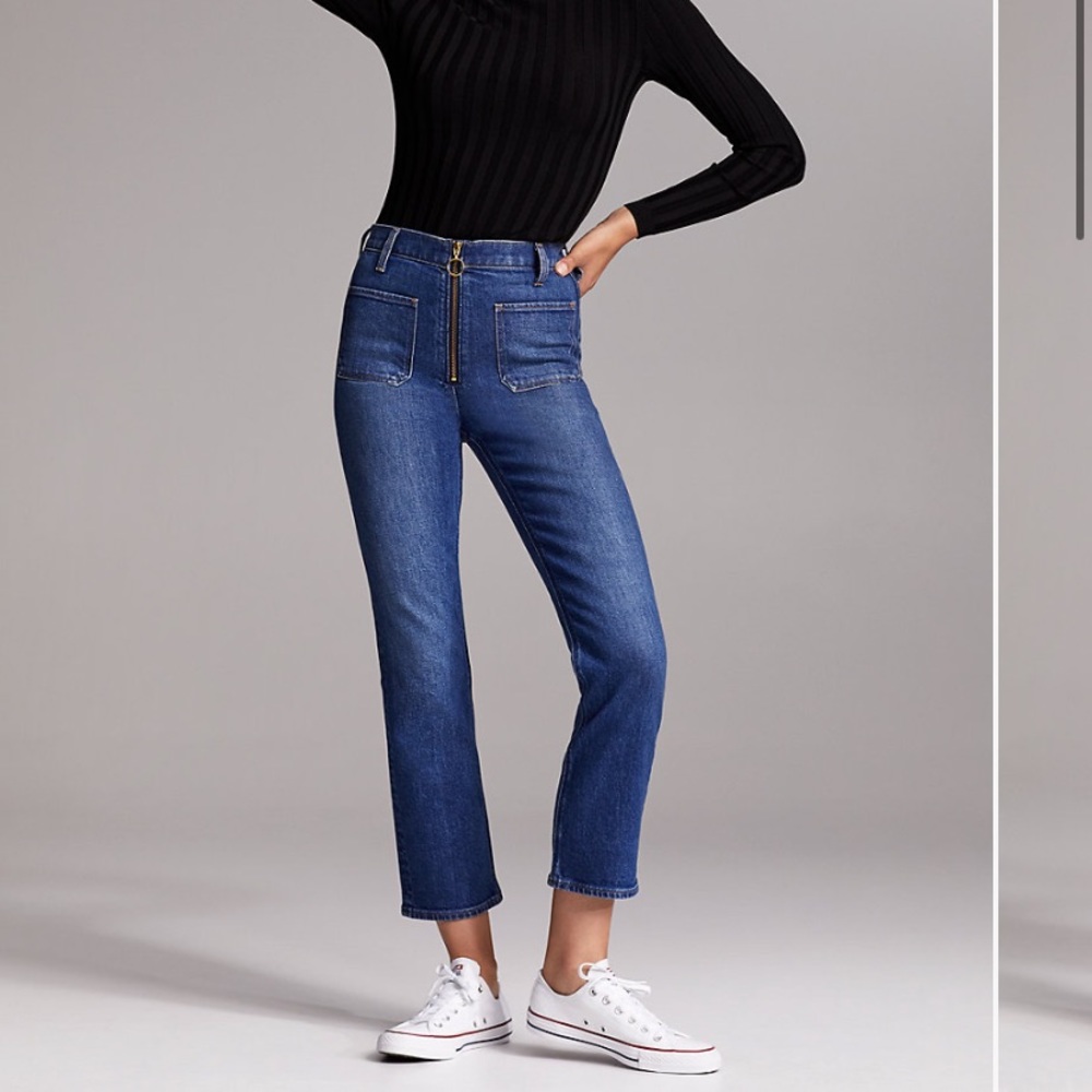 Aritzia Denim Forum The Just Peachy Straight Jean